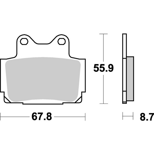 SBS 570HF FRONT/REAR PADS | CERAMIC STREET