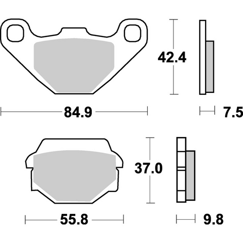 SBS 586SI FRONT/REAR PADS | SINTER OFF ROAD