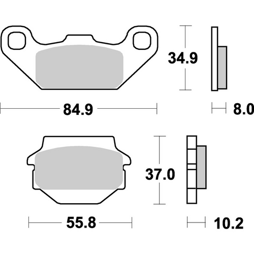 SBS 591SI FRONT/REAR PADS | SINTER OFF ROAD