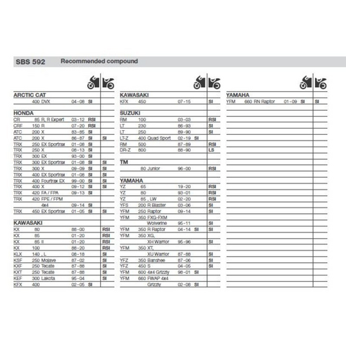 SBS 592SI FRONT/REAR PADS | SINTER OFF ROAD