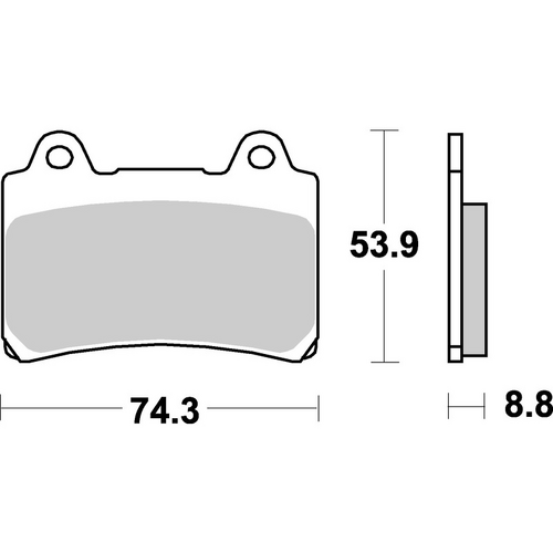 SBS 613HF FRONT/REAR PADS | CERAMIC STREET