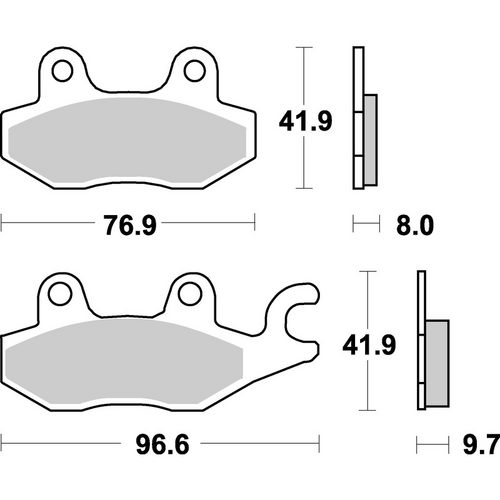 SBS 633HF FRONT/REAR PADS | CERAMIC STREET