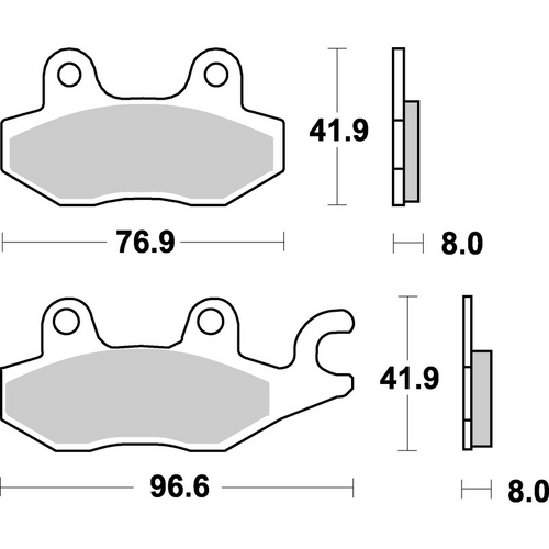 SBS 638DS-1 FRONT PADS | DUAL SINTER RACE DRC (FOR RACE USE ONLY)