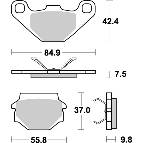 SBS 692SI FRONT/REAR PADS | SINTER OFF ROAD