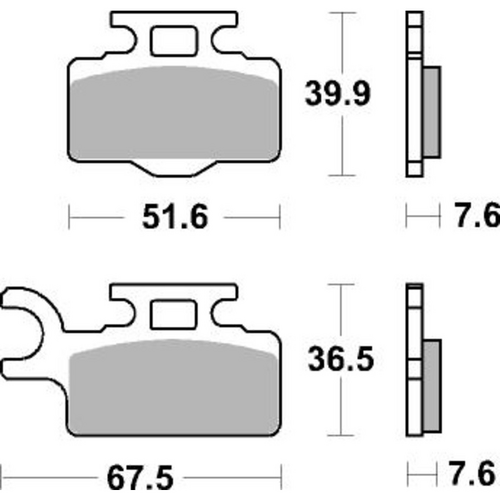 SBS 752SI FRONT/REAR PADS | SINTER OFF ROAD