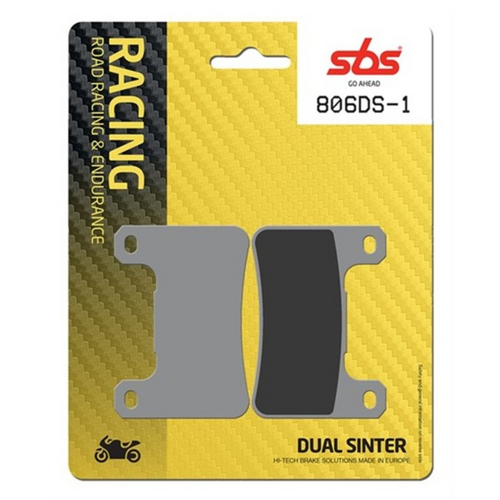 SBS 806DS-1 FRONT PADS | DUAL SINTER RACE DRC (FOR RACE USE ONLY)