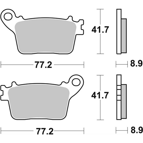 SBS 834RQ REAR PADS | CARBON TECH RACE