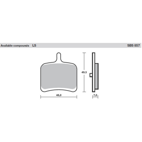 SBS 857H.LS REAR PADS | SINTER STREET