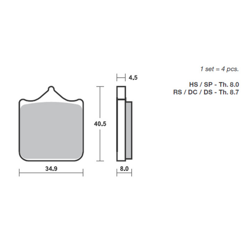 SBS 870DC FRONT PADS | DUAL CARBON RACE (RACE USE ONLY) BMW