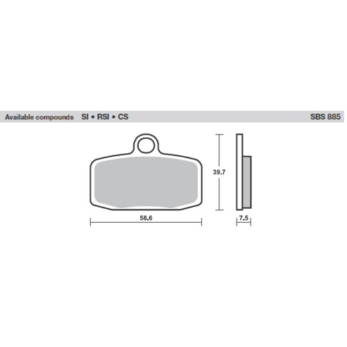 SBS 885SI FRONT/REAR PADS | SINTER OFF ROAD