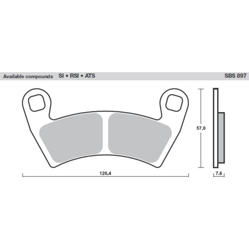 SBS 897SI FRONT/REAR PADS | SINTER