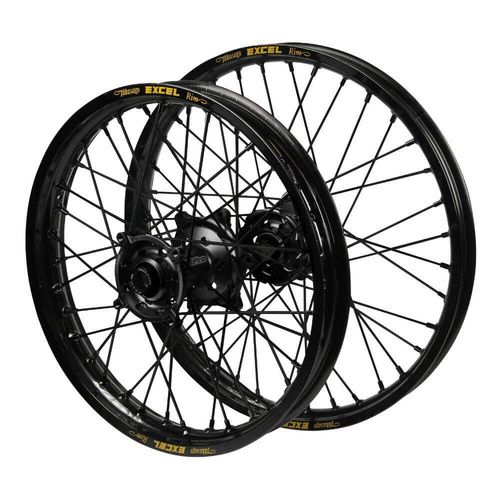 Husqvarna SM Pro Black Hubs / Excel Black Rims / Black Nipples / Black Spokes Dirt Track Wheel Set