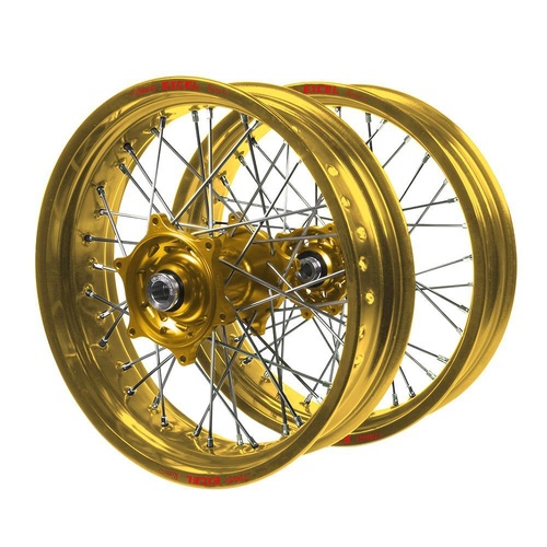 Kawasaki SM Pro Gold Hubs / Excel Gold Rims Dirt Track Wheel Set