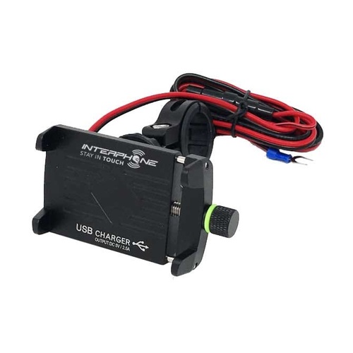 Interphone Motocradle Alu With USB Holder & Mount