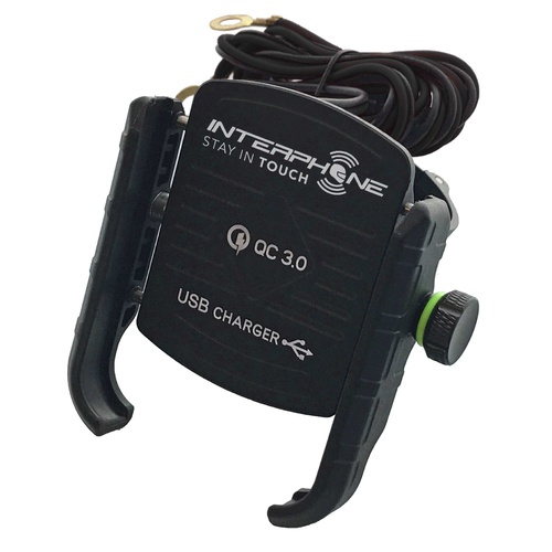 Interphone Motocradle With USB Fast Charge + Scooter Adapter