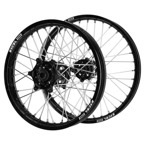 Husqvarna SM Pro Black Hubs / Excel ONE Black Rims Wheel Set