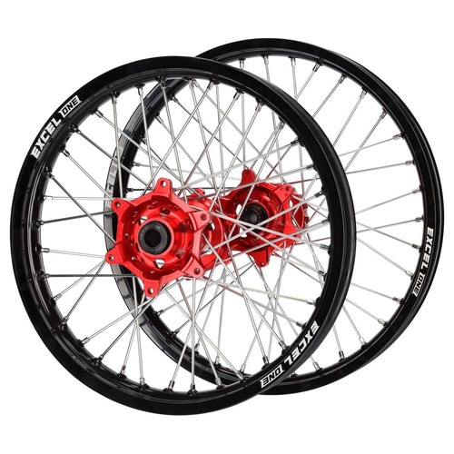 Gas Gas SM Pro Red Hubs / Excel ONE Black Rims Wheel Set