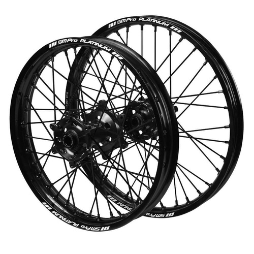 Husqvarna SM Pro Black Hubs / SM Pro Platinum Black Rims / Black Nipples / Black Spokes Wheel Set