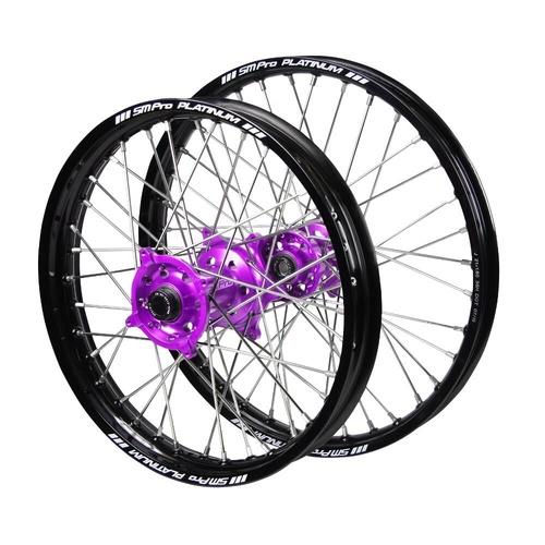 Husqvarna SM Pro Purple Hubs / SM Pro Platinum Black Rims Wheel Set