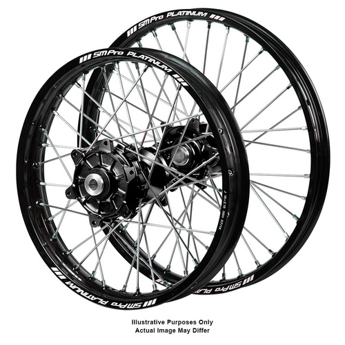 Yamaha Adventure SM Pro Black Hubs / SM Pro Platinum Black Rims Wheel Set