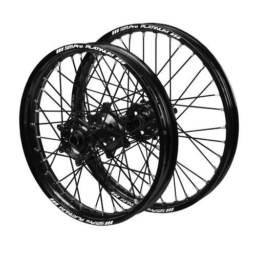 Husqvarna SM Pro Black Hubs / SM Pro Platinum Junior Black Rims / Black Spokes Wheel Set