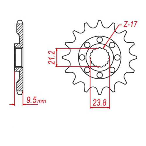 MTX 1441 Hornet Lightweight Steel Front Sprocket #520 (13T) (10B-441-13)