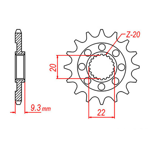 MTX 1446 Steel Front Sprocket #520 (12T) (10-035-12)
