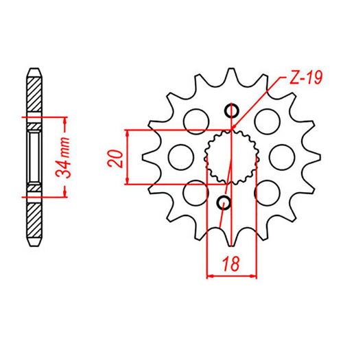 MTX 1310 Steel Front Sprocket #420 (15T) (10-KSE-15)