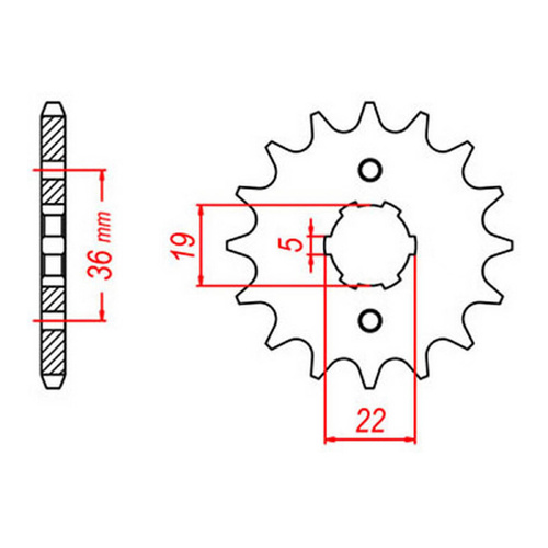 MTX 1352 Steel Front Sprocket #520 (13T) (10-TRX-13)