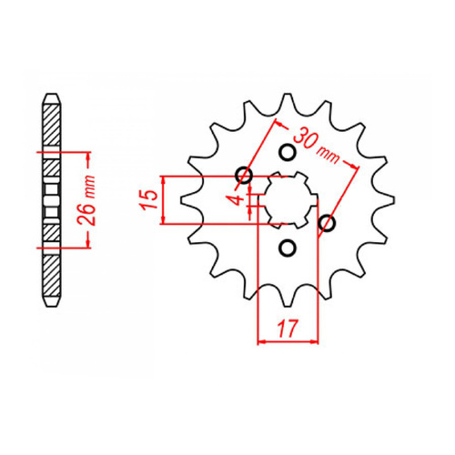 Sprocket Front MTX 252 12T #420 10-045-12