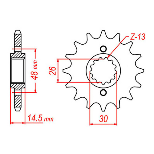 MTX 339 Steel Front Sprocket #530 (18T) (10-438-18)