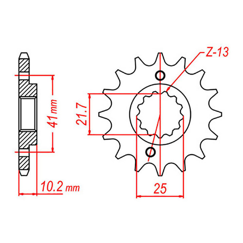 MTX 308 Steel Front Sprocket #520 (15T) (10-9MN-15)