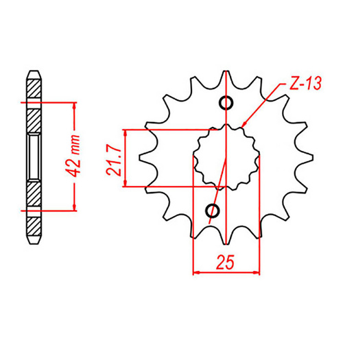 MTX 436/565 Steel Front Sprocket #520 (17T) (10-167-17)