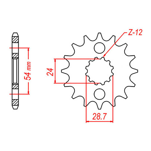 MTX 517 Steel Front Sprocket #530 (18T) (10-106-18)