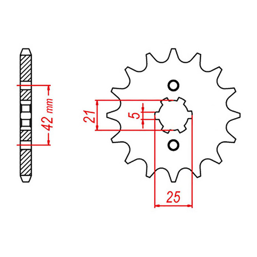 MTX 569 Steel Front Sprocket #520 (17T) (10-0Y1-17)