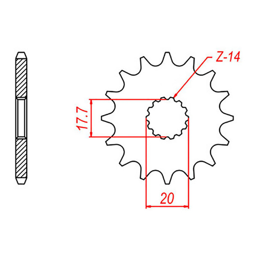 MTX 558 Steel Front Sprocket #428 (16T) (10-3RM-16)
