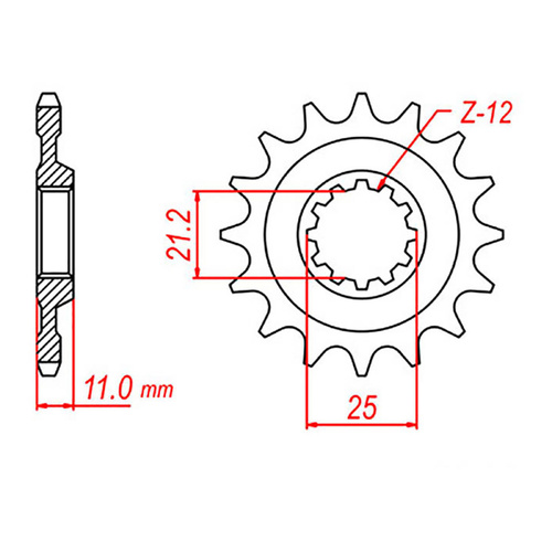 MTX 824 Steel Front Sprocket #520 (13T) (10-HQ5-13)