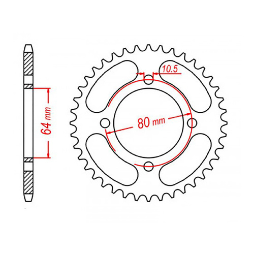 MTX 1910 Steel Rear Sprocket #520 (32T)