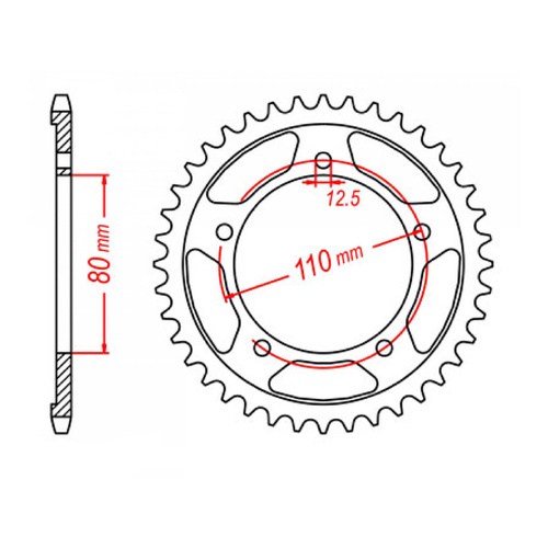 MTX 2010 Steel Rear Sprocket #530 (40T) (11-TR1-40)