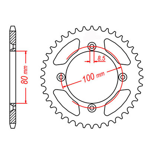 MTX 1214 Steel Rear Sprocket #420 (37T) (11-GC4-37)