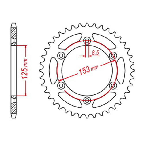 MTX 210 Hornet Lightweight Steel Rear Sprocket #520 (50T) (11H-KAE-50)