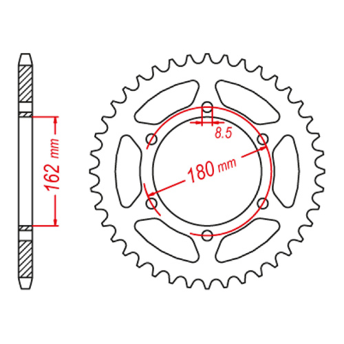 MTX 1786 Steel Rear Sprocket #520 (52T) (11-406-52)