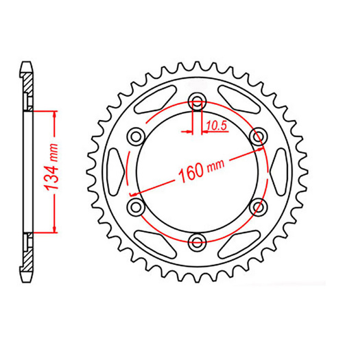 MTX 1306 Steel Rear Sprocket #530 (42T) (11-MCJ-42)