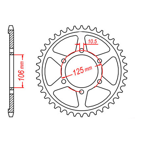 MTX 2014 Steel Rear Sprocket #525 (46T) (11-TR4-46)