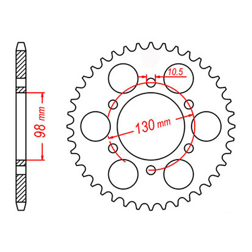 MTX 483 Steel Rear Sprocket #630 (35T) (11-118-35)