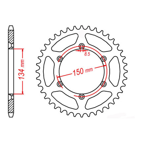 MTX 460 Steel Rear Sprocket #520 (52T) (11-110-52)