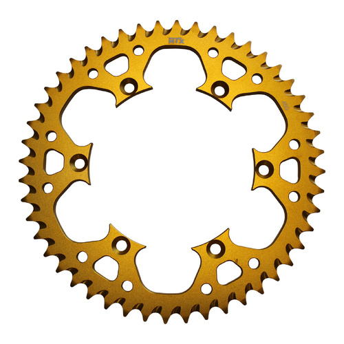 MTX 460 Zero Aluminium Rear Sprocket #520 - Gold (52T) (11A-110-52GLD)