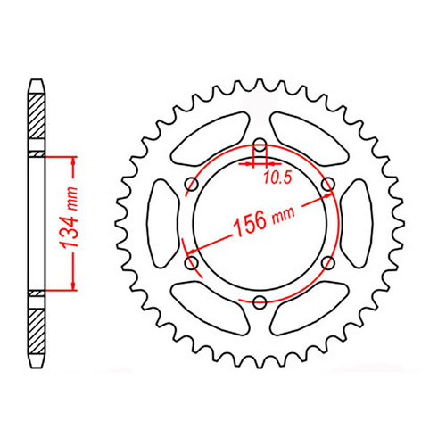 MTX 472 Steel Rear Sprocket #520 (41T) (11-130-41)
