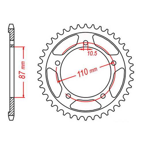 MTX 823 Steel Rear Sprocket #520 (46T) (11-01D-46)