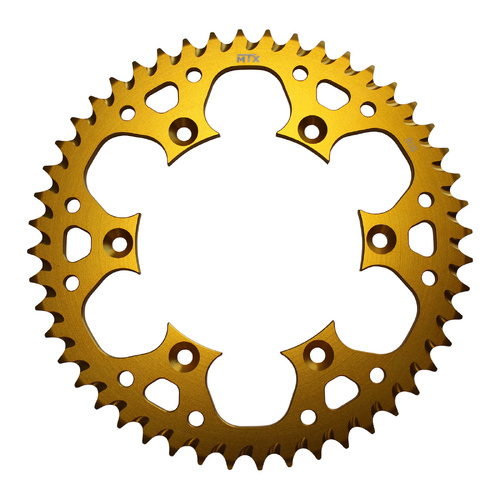 MTX 808 Zero Aluminium Rear Sprocket #520 - Gold (50T) (11A-402-50GLD)